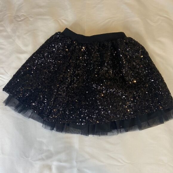 Girls' Black Sequin and Tule Skirt - Picture 9 of 9